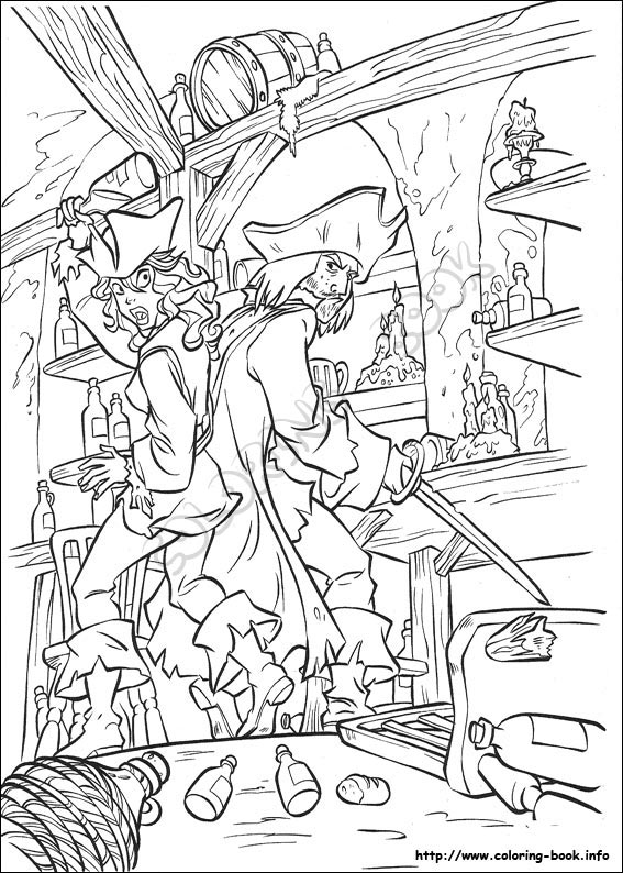 Pirates of the Caribbean coloring picture